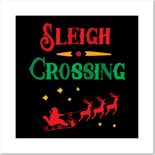 sleigh crossing Posters and Art